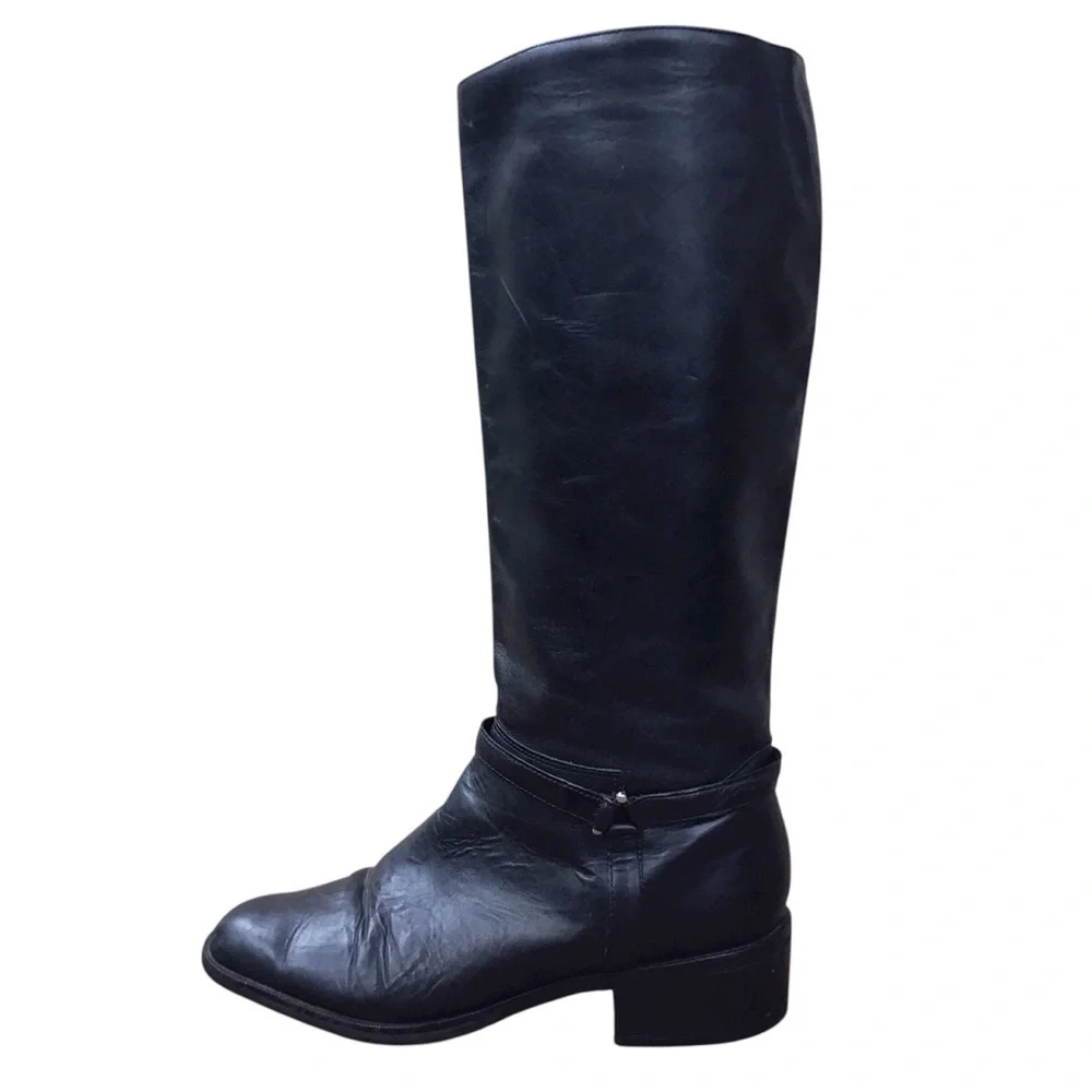 Studio Works The Sharry Boot Black Leather Riding Boots